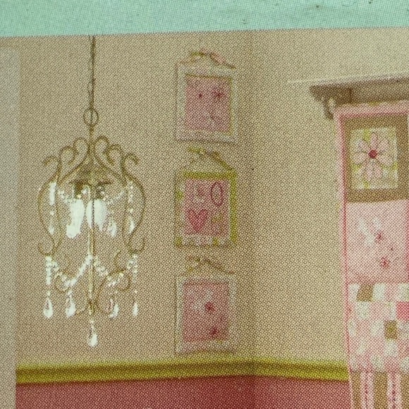 Laura Ashley Baby Girls Pink Quilted Love Wall Hanging Nursery Set of 3 NEW - Picture 2 of 4